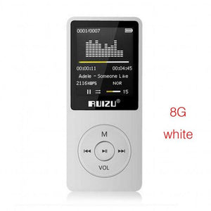 100% original English version Ultrathin MP3 Player with 8GB storage and 1.8 Inch Screen can play 80h, Original RUIZU X02